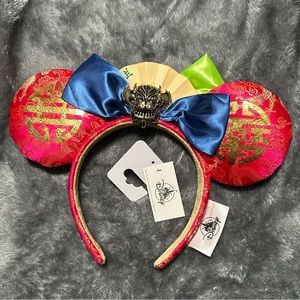 Disney Parks Mulan Minnie Mouse Reversible Ears Headband